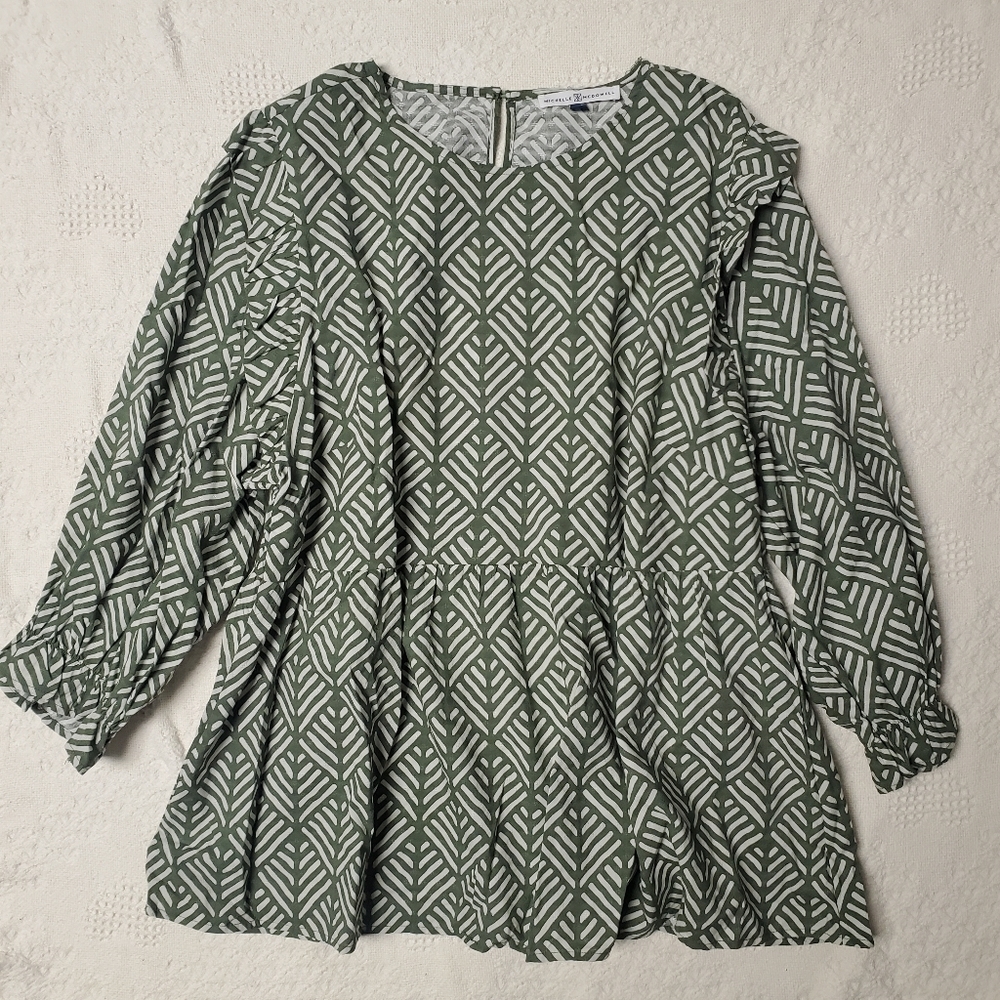 Michelle McDowell Preppy Green Blouse